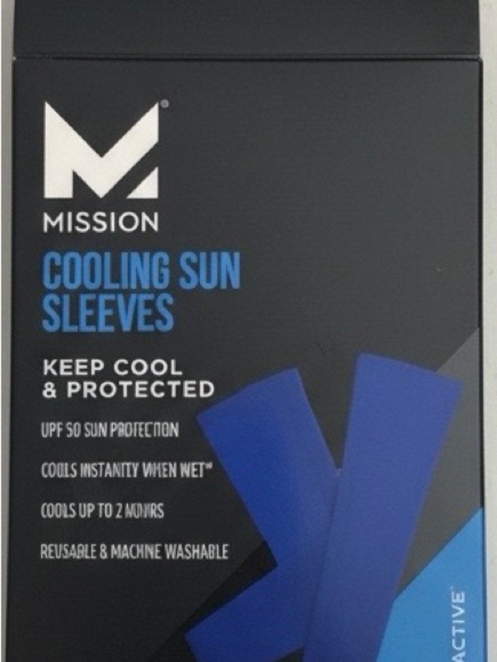 NEW in BOX Mission Cooling 2-Pack Black Sun Sleeves